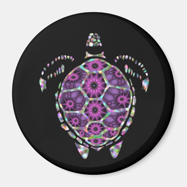 Purple Factual Turtle Shell Magnet (Front)