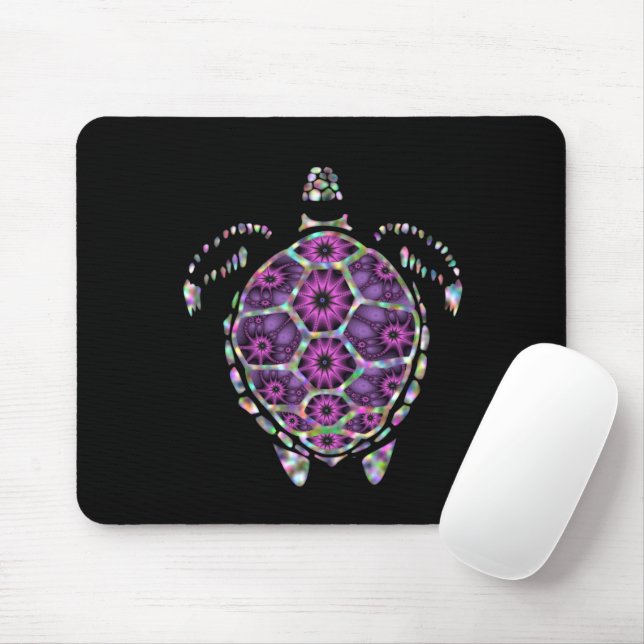 Purple Factual Turtle Shell Mouse Pad (With Mouse)
