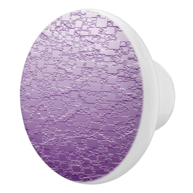 Purple Fade Mini Tile Design Ceramic Knob (Right)