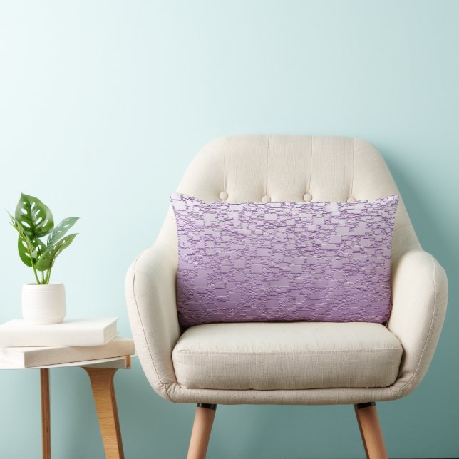 Purple Fade Mini Tile Design Lumbar Cushion (Chair)
