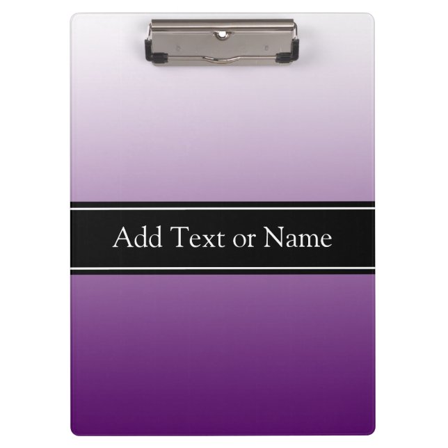 Purple Faded  Personalised Clipboard (Front)