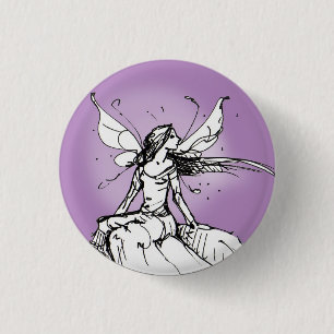 Purple Fae 3 Cm Round Badge