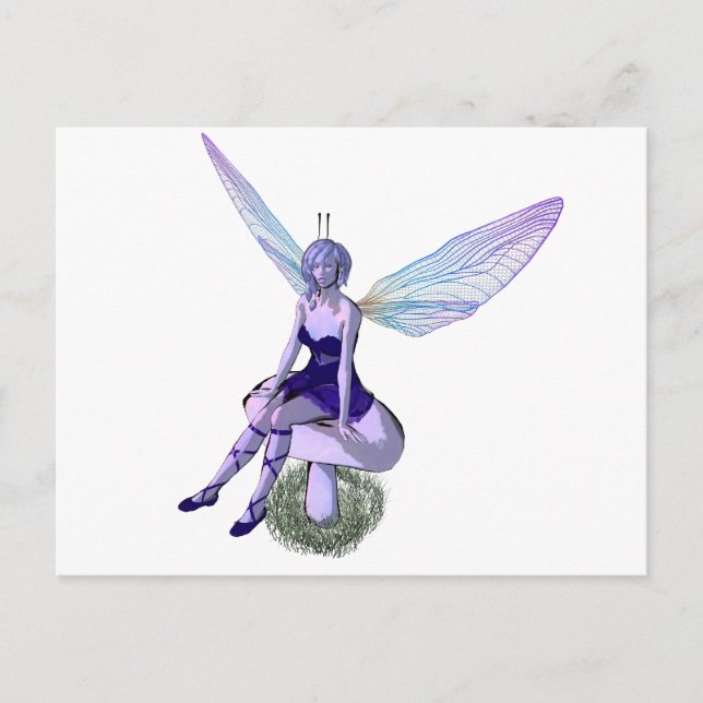 Purple Faery Illustration - POSTCARD (Front)