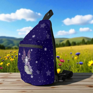 Purple Fairy and Butterfly  Sling Bag