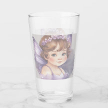 Purple fairy fantasy Glass Cup