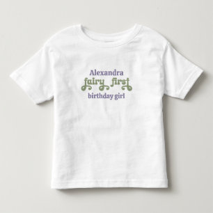 Purple Fairy First Berry First Birthday Toddler T-Shirt