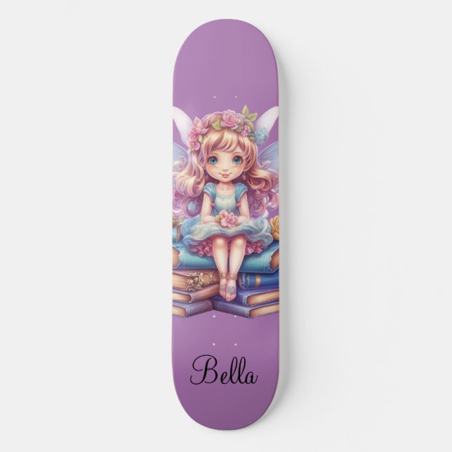 purple fairy magic  skateboard (Front)