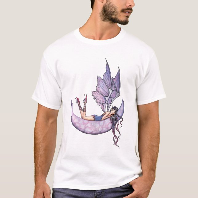 Purple Fairy on Moon T-Shirt (Front)