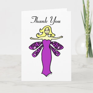 Purple Fairy Thank You Card