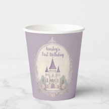 Purple Fairytale Castle Paper Cup