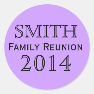 Purple Family Reunion Keepsake Sticker