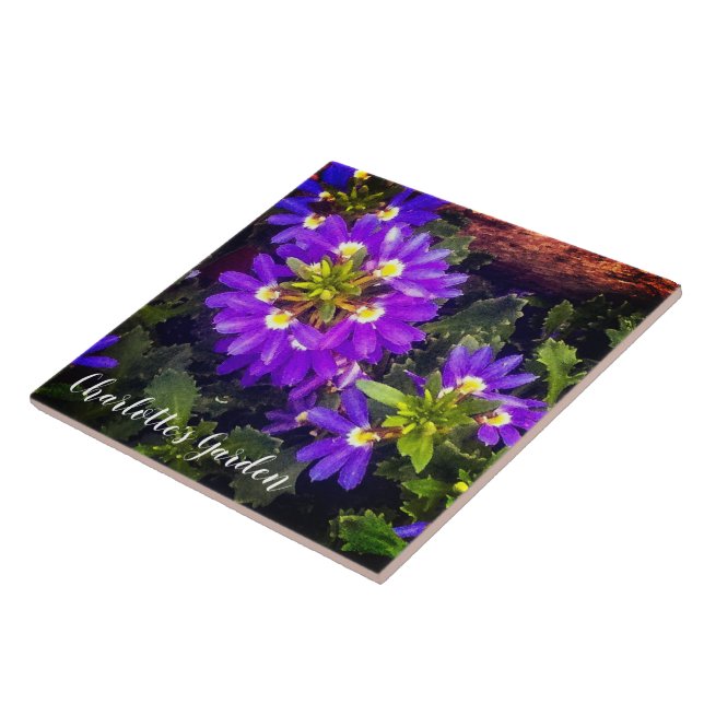 Purple Fan-Flower Tile (Side)