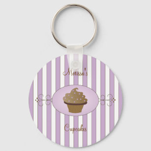 Purple Fancy Cake Key Ring