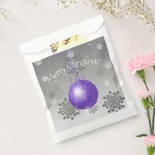 Purple Fancy Christmas Ornament Favour Bags