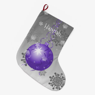 Purple Fancy Christmas Ornament Stocking