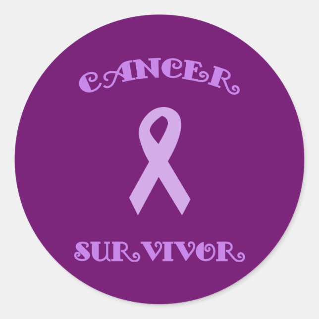 Purple Fancy Survivor Stickers (Front)