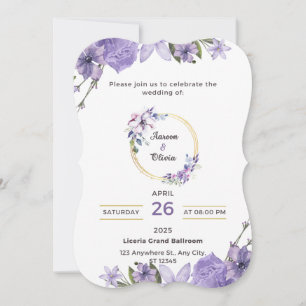 Purple Fantasy Wedding Invitation