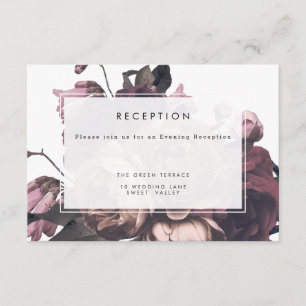 Purple Fantasy Wedding Reception Card