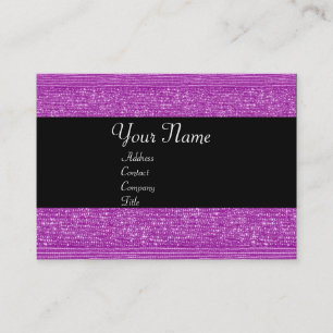PURPLE FASHION BEADS MONOGRAM BUSINESS CARD