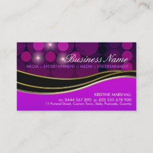 Purple Fashion Music Media Artistic Business Card