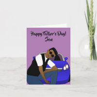 Purple Father's Day Son African American