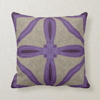 Purple Faux Embroidery Cushion