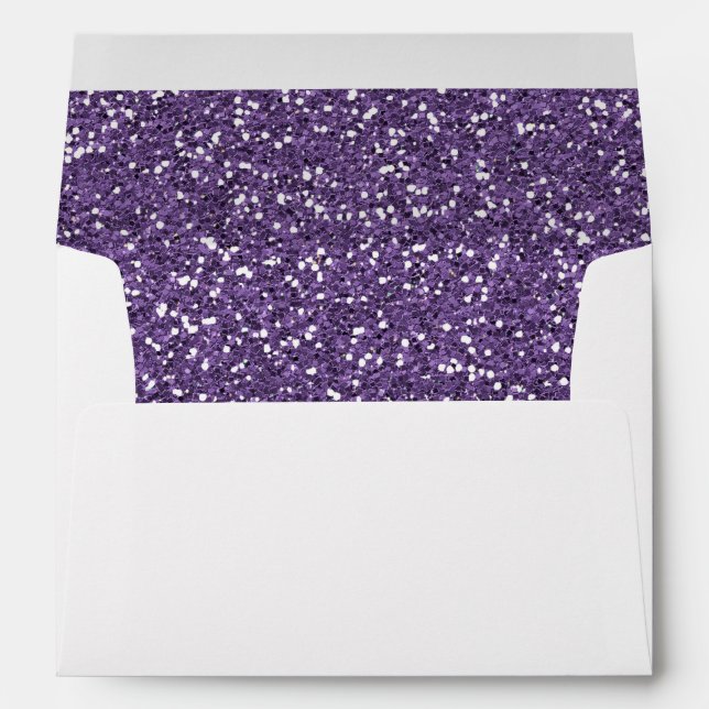 Purple Faux Glitter Envelope (Back (Bottom))