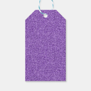Purple faux glitter gift tags