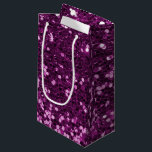 Purple Faux Glitter Sparkles Small Gift Bag<br><div class="desc">Glamourous large purple faux glitter.
PLEASE NOTE:  These are flat printed graphics - no raised parts.</div>