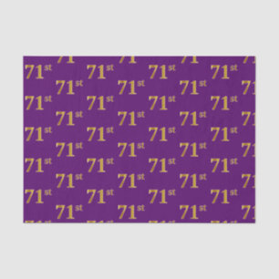 Purple, Faux Gold 71st (Seventy-First) Event Tissue Paper