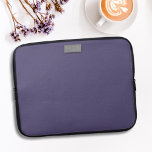 Purple Faux Leather Look Monogrammed Laptop Sleeve<br><div class="desc">A luscious dark purple/ultra violet faux leather look laptop sleeve with space for your initials. All faux and fabulous - no purple critters were harmed in the making.</div>
