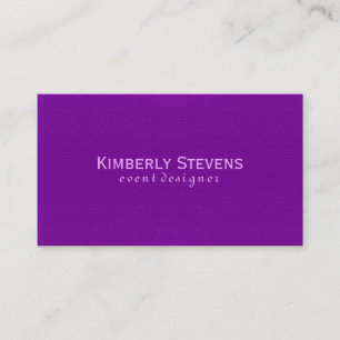 Purple Faux Leather Vintage Look Business Card