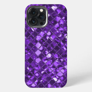 Purple Faux Mosaic Glass iPhone 13 Pro Max Case