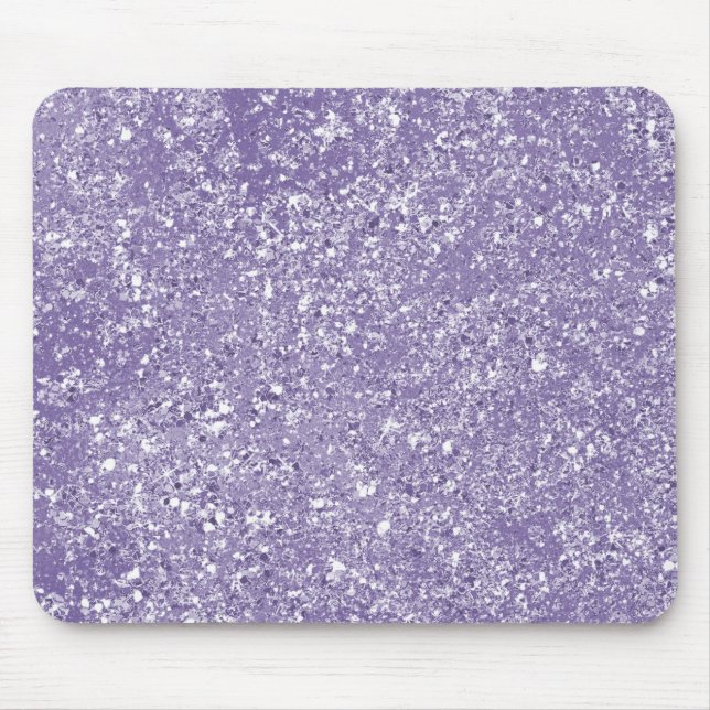 Purple Faux Sparkly Glitter Mouse Pad (Front)