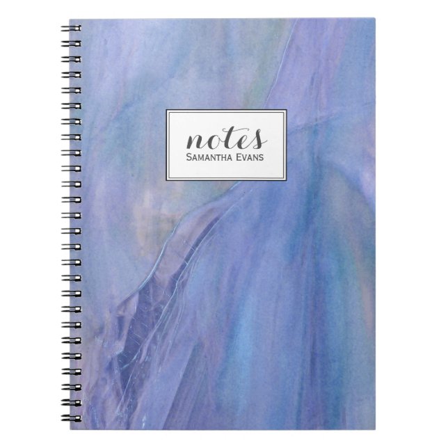 Purple Faux Stained Glass Personalised Watercolor Notebook (Front)