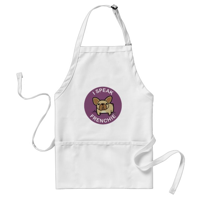 Purple Fawn I Speak Frenchie Standard Apron (Front)