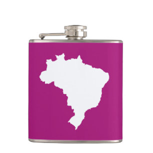 Purple Festive Brazil Hip Flask