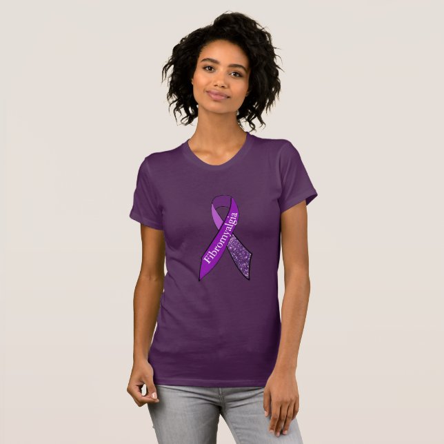 Purple Fibromyalgia Womens Shirt (Front Full)