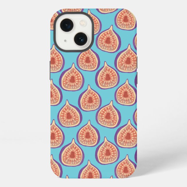 Purple Fig Blue iPhone Case (Back)