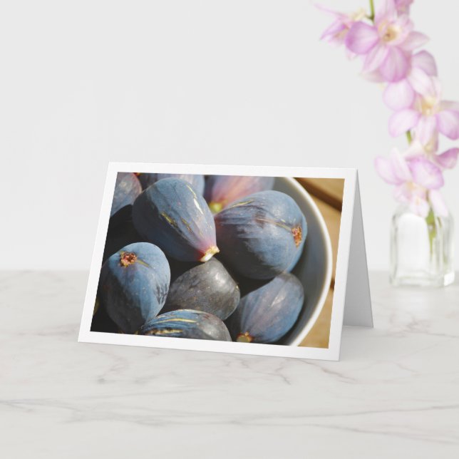 Purple Fig Fruit in Bowl Card (Orchid)