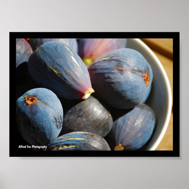 Purple Fig Fruit in Bowl Poster (Front)