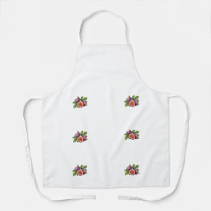 Purple Fig Watercolor Pattern Apron