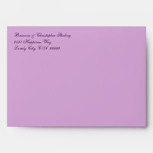 Purple Fire Flowers A7 Invitation Envelope