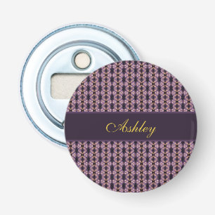 Purple Fireworks Kaleidoscope Pattern Bottle Opener