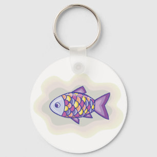 Purple Fish Key Ring