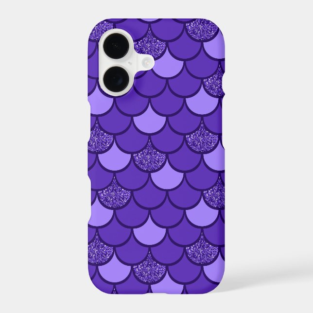 Purple fish scale pattern with glitter effect (Back)