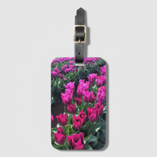 Purple Flag Tulips, Oregon Luggage Tag