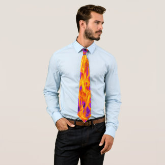 Purple Flame | Modern Abstract Energy Design Tie