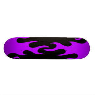 Purple Flames Skateboard Deck