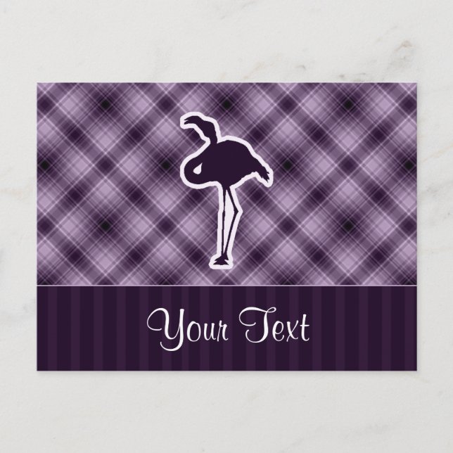 Purple Flamingo Postcard (Front)